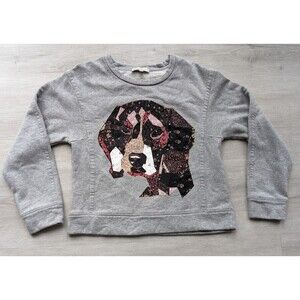 Cocker Spaniel Print Sweatshirt Grey Size 2 Paul & Joe Sister